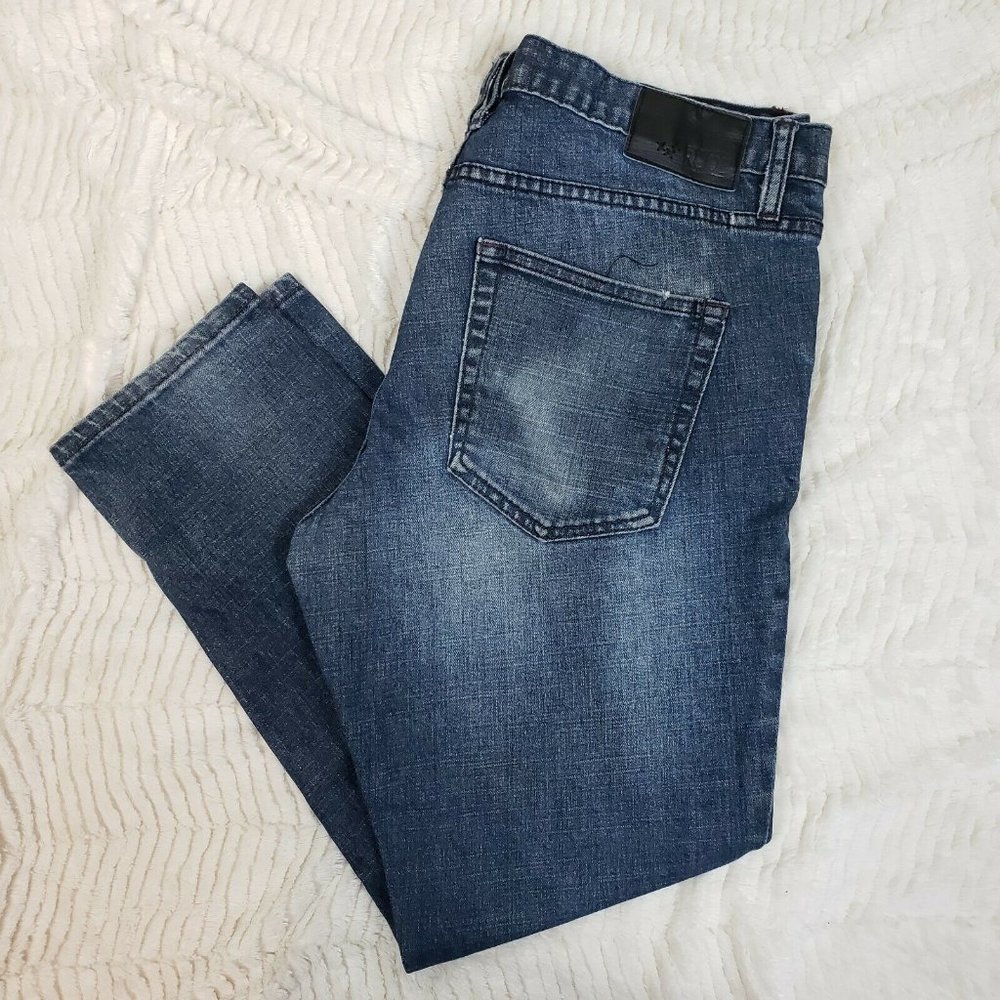 Rude Womens Blue Medium Wash Regular Fit‎ Denim Skinny Jeans Size 36